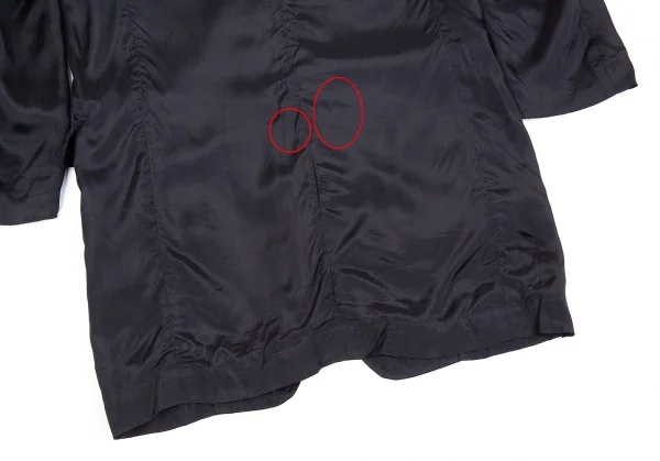 ローブドシャンブル コムデギャルソンrobe de chambre COMME des GARCONS レーヨンロングジャケット 紺M位 K-83333_014