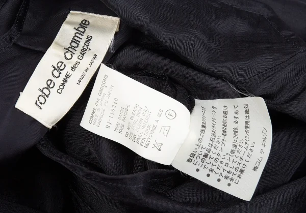 ローブドシャンブル コムデギャルソンrobe de chambre COMME des GARCONS レーヨンロングジャケット 紺M位 K-83333_019