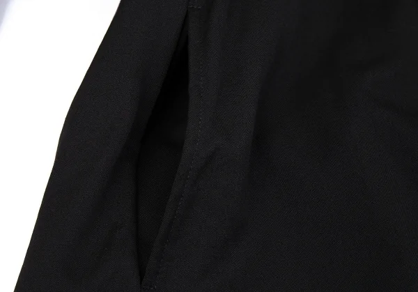 コムデギャルソンCOMME des GARCONS ビンテージスカーフアームスリーブドッキング袖フリル半身ジャケット 黒S K-83398_011