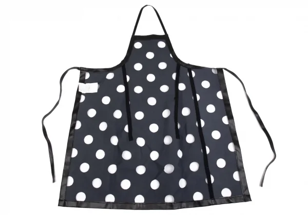 ブラックコムデギャルソンBLACK COMME des GARCONS パンチングシンセティックレザーエプロンワンピース 黒S K-83410_011