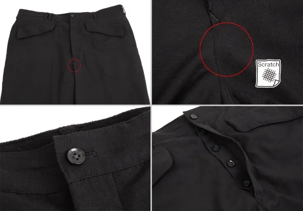 ヨウジヤマモト プールオムYohji Yamamoto POUR HOMME コットンリバーシブルパイルパンツ 黒6 K-83453_010