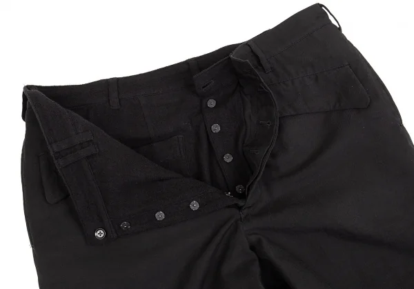 ヨウジヤマモト プールオムYohji Yamamoto POUR HOMME コットンリバーシブルパイルパンツ 黒6 K-83453_011