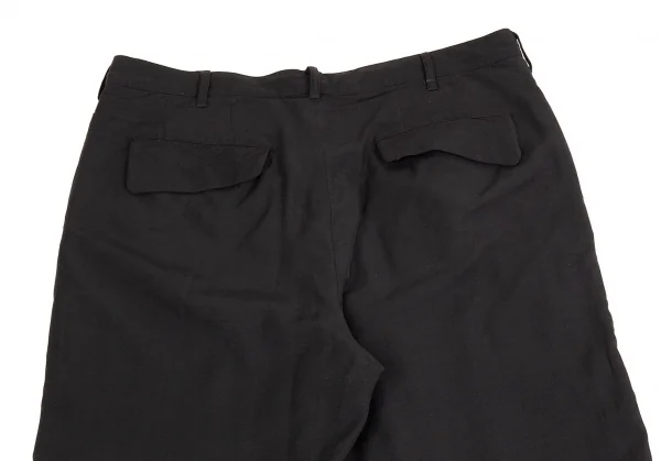ヨウジヤマモト プールオムYohji Yamamoto POUR HOMME コットンリバーシブルパイルパンツ 黒6 K-83453_016