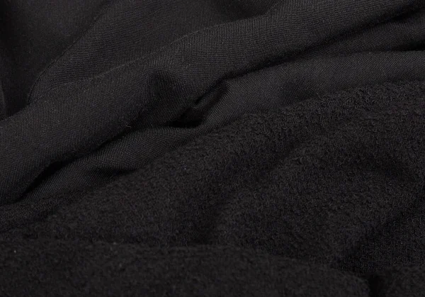 ヨウジヤマモト プールオムYohji Yamamoto POUR HOMME コットンリバーシブルパイルパンツ 黒6 K-83453_018