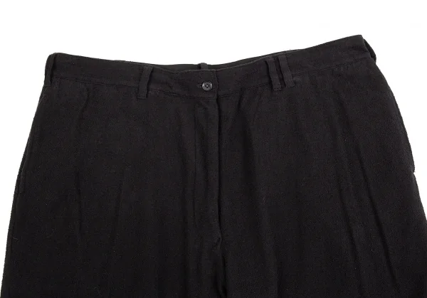 ヨウジヤマモト プールオムYohji Yamamoto POUR HOMME コットンリバーシブルパイルパンツ 黒6 K-83453_003
