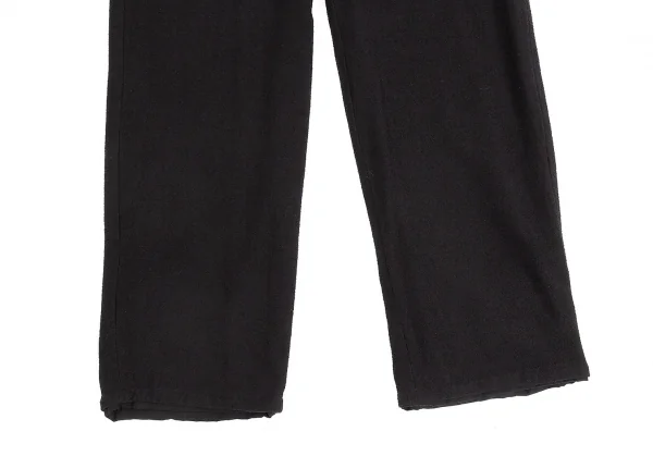 ヨウジヤマモト プールオムYohji Yamamoto POUR HOMME コットンリバーシブルパイルパンツ 黒6 K-83453_005