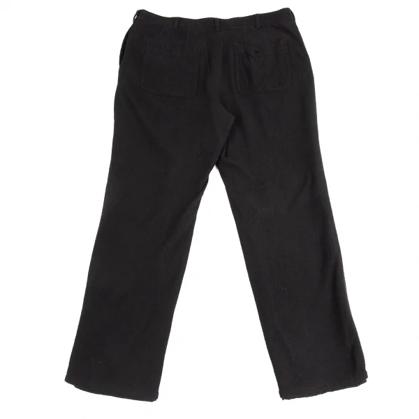 ヨウジヤマモト プールオムYohji Yamamoto POUR HOMME コットンリバーシブルパイルパンツ 黒6 K-83453_008