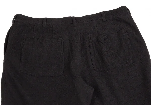 ヨウジヤマモト プールオムYohji Yamamoto POUR HOMME コットンリバーシブルパイルパンツ 黒6 K-83453_009