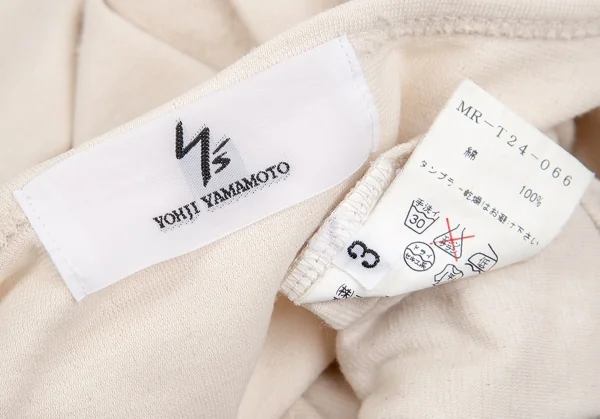 ワイズフォーメンY's for men 裾ボタンラウンドカットTシャツ 生成り3 K-83500_012