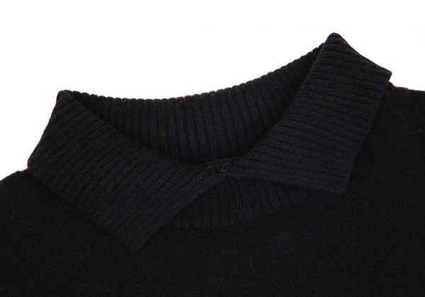 ジジリgigli リブ切替半袖ニット 黒38(M) K-83524_004