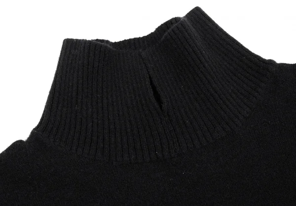 ジジリgigli リブ切替半袖ニット 黒38(M) K-83524_005