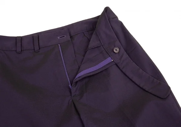 ジジリgigli 玉虫ナイロンストレッチストレートパンツ 青紫38(M) K-83540_003