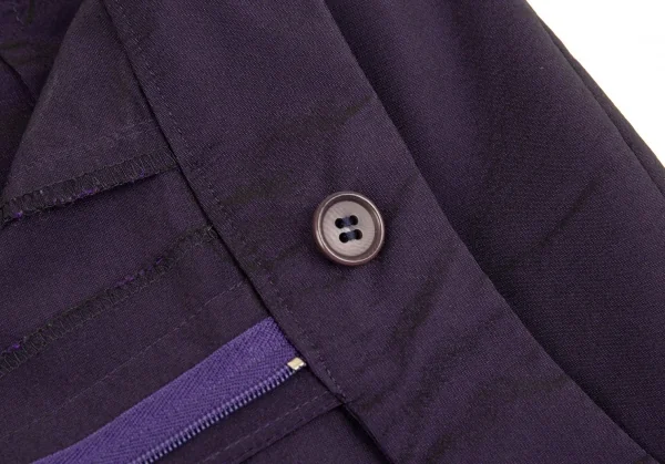 ジジリgigli 玉虫ナイロンストレッチストレートパンツ 青紫38(M) K-83540_004