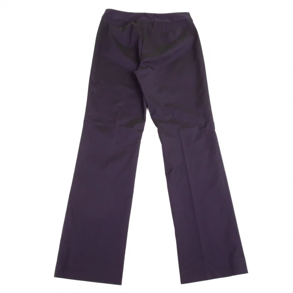 ジジリgigli 玉虫ナイロンストレッチストレートパンツ 青紫38(M) K-83540_008