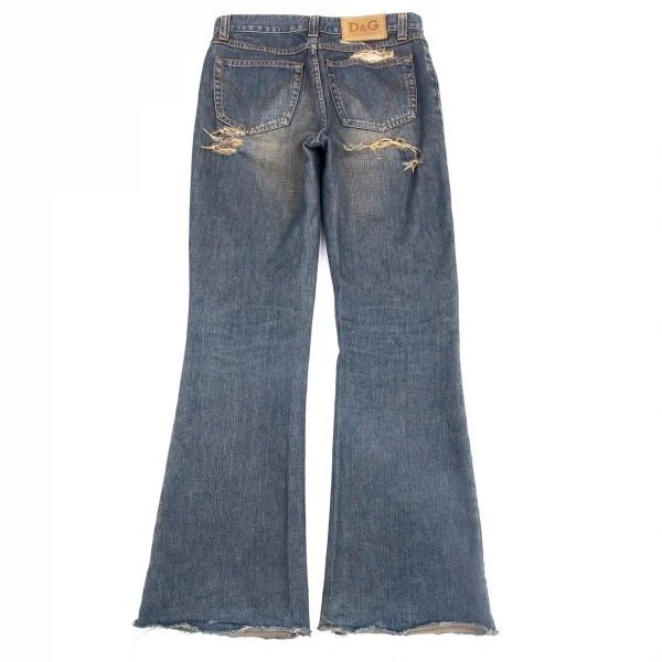 D&G クラッシュ加工デニムパンツ インディゴ26 K-83543_012