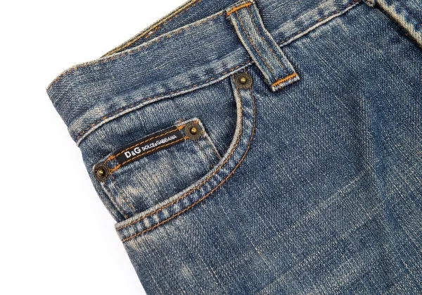 D&G クラッシュ加工デニムパンツ インディゴ26 K-83543_003