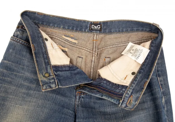 D&G クラッシュ加工デニムパンツ インディゴ26 K-83543_005