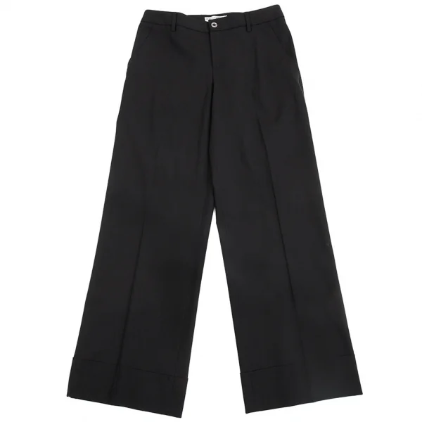 ドルチェ&ガッバーナDOLCE&GABBANA 裾ダブルセンタープレスパンツ 黒38 K-83546_001