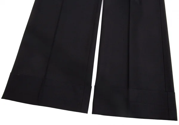 ドルチェ&ガッバーナDOLCE&GABBANA 裾ダブルセンタープレスパンツ 黒38 K-83546_010
