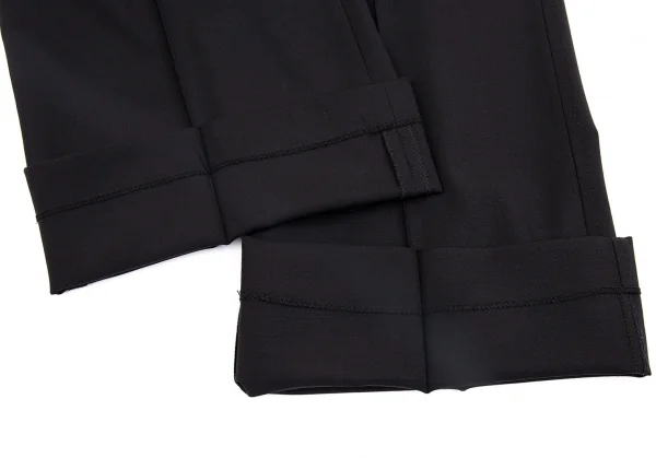 ドルチェ&ガッバーナDOLCE&GABBANA 裾ダブルセンタープレスパンツ 黒38 K-83546_011