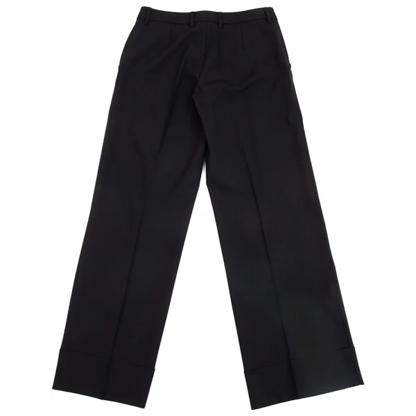 ドルチェ&ガッバーナDOLCE&GABBANA 裾ダブルセンタープレスパンツ 黒38 K-83546_012