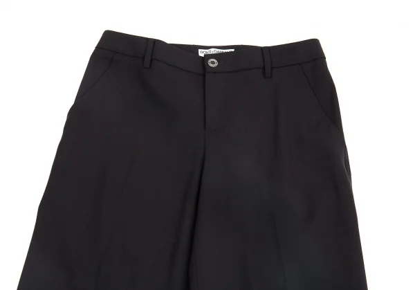 ドルチェ&ガッバーナDOLCE&GABBANA 裾ダブルセンタープレスパンツ 黒38 K-83546_002