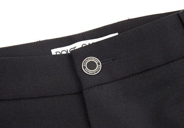 ドルチェ&ガッバーナDOLCE&GABBANA 裾ダブルセンタープレスパンツ 黒38 K-83546_004