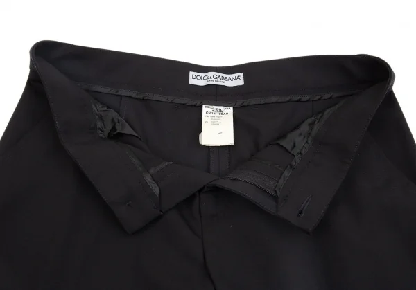 ドルチェ&ガッバーナDOLCE&GABBANA 裾ダブルセンタープレスパンツ 黒38 K-83546_005