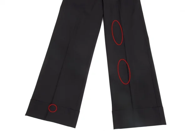 ドルチェ&ガッバーナDOLCE&GABBANA 裾ダブルセンタープレスパンツ 黒38 K-83546_006