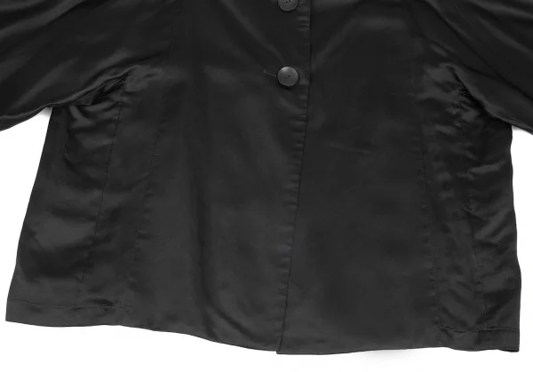 Yohji Yamamoto FEMME Silk Satin Wide Sleeve Jacket K-83577_010