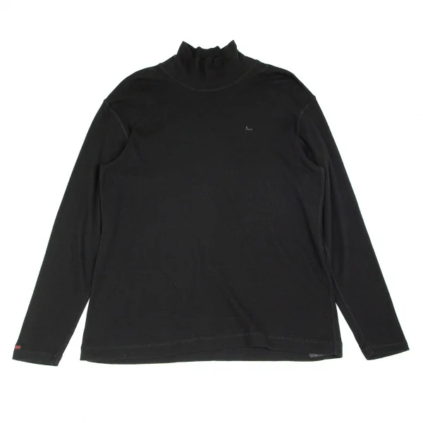 パパスPapas ハイネック天竺長袖カットソー 黒52LL K-83612_001