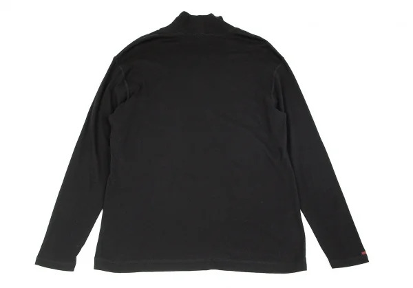 パパスPapas ハイネック天竺長袖カットソー 黒52LL K-83612_009
