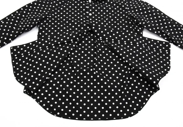 グッドデザインショップ コムデギャルソンGOOD DESIGN SHOP COMME des GARCONS ドット丸襟コットンシャツ 黒XS K-83643_010