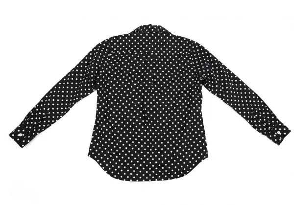 グッドデザインショップ コムデギャルソンGOOD DESIGN SHOP COMME des GARCONS ドット丸襟コットンシャツ 黒XS K-83643_011