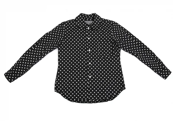 グッドデザインショップ コムデギャルソンGOOD DESIGN SHOP COMME des GARCONS ドット丸襟コットンシャツ 黒XS K-83643_002