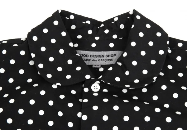 グッドデザインショップ コムデギャルソンGOOD DESIGN SHOP COMME des GARCONS ドット丸襟コットンシャツ 黒XS K-83643_003
