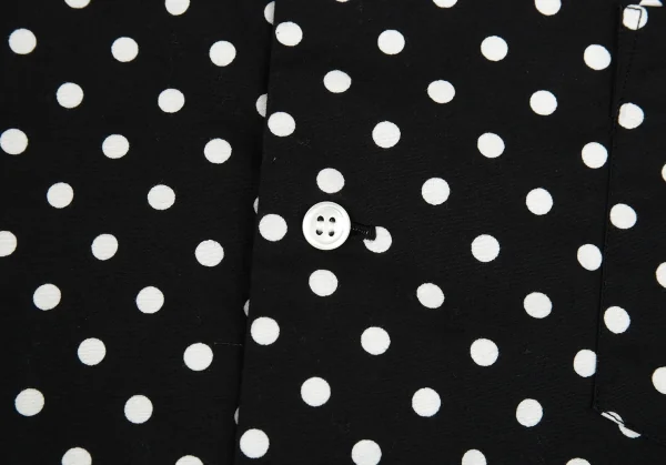 グッドデザインショップ コムデギャルソンGOOD DESIGN SHOP COMME des GARCONS ドット丸襟コットンシャツ 黒XS K-83643_005