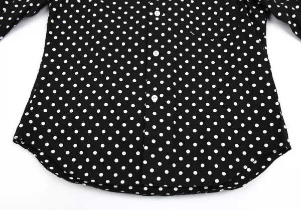グッドデザインショップ コムデギャルソンGOOD DESIGN SHOP COMME des GARCONS ドット丸襟コットンシャツ 黒XS K-83643_009
