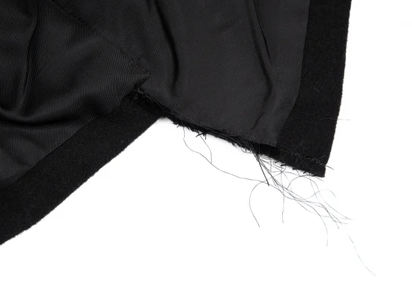 コムデギャルソン オムプリュスCOMME des GARCONS HOMME PLUS カシミヤ混ねじれウールピーコート 黒M K-83645_010