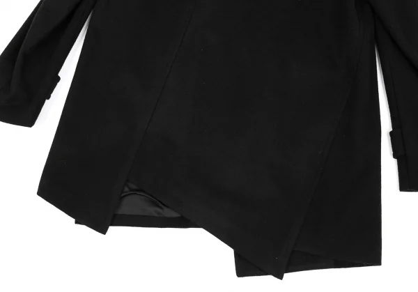 コムデギャルソン オムプリュスCOMME des GARCONS HOMME PLUS カシミヤ混ねじれウールピーコート 黒M K-83645_012