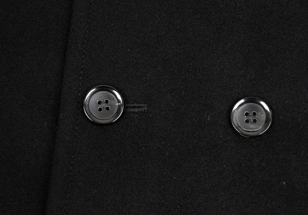 コムデギャルソン オムプリュスCOMME des GARCONS HOMME PLUS カシミヤ混ねじれウールピーコート 黒M K-83645_006