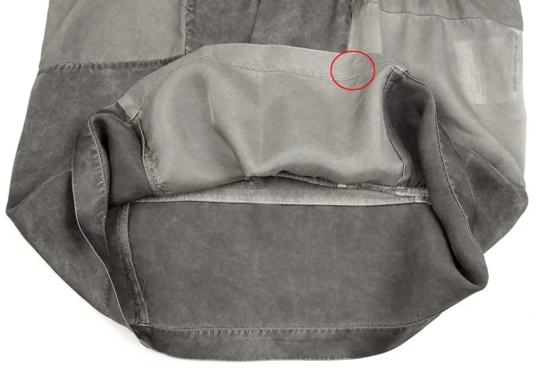 トリココムデギャルソンtricot COMME des GARCONS 製品染めレース切替パッチワークトップス グレーS K-83667_008