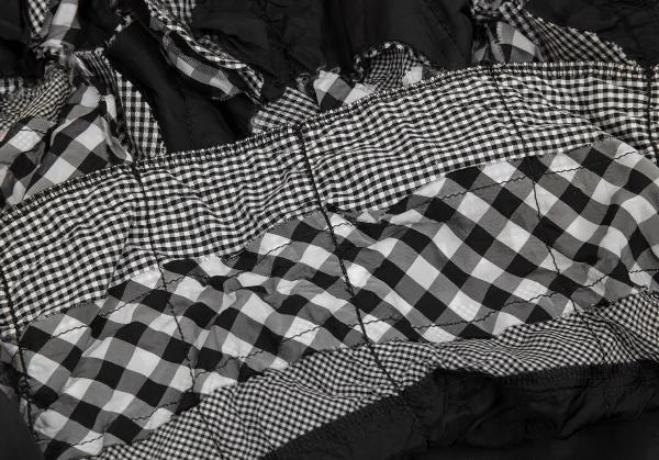 トリコ コムデギャルソン トリコスペシャルtricot COMME des GARCONS tricot pecial チェック切替サークルカットデザイントップス 黒S K-83669_011