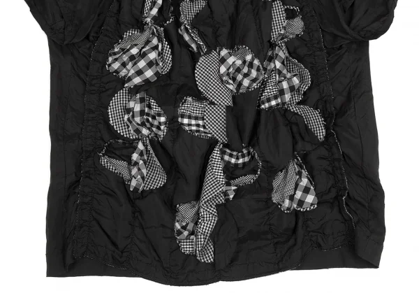 トリコ コムデギャルソン トリコスペシャルtricot COMME des GARCONS tricot pecial チェック切替サークルカットデザイントップス 黒S K-83669_006