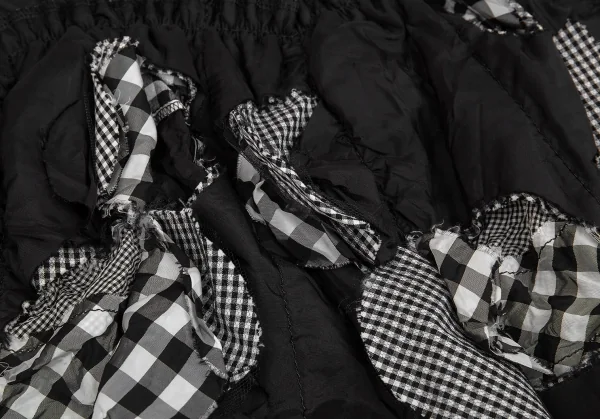 トリコ コムデギャルソン トリコスペシャルtricot COMME des GARCONS tricot pecial チェック切替サークルカットデザイントップス 黒S K-83669_007