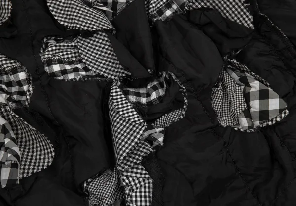 トリコ コムデギャルソン トリコスペシャルtricot COMME des GARCONS tricot pecial チェック切替サークルカットデザイントップス 黒S K-83669_008