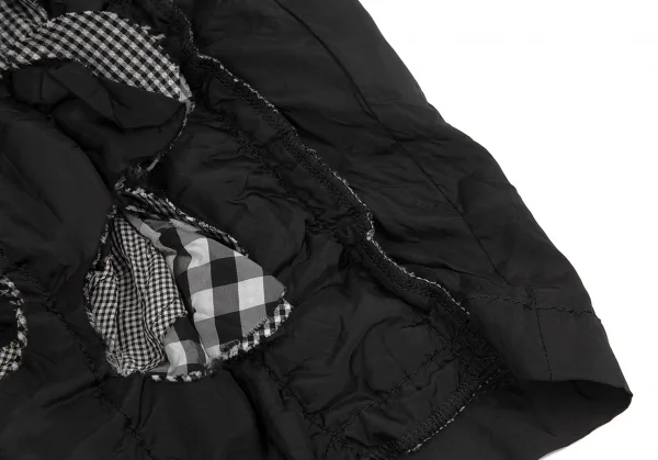 トリコ コムデギャルソン トリコスペシャルtricot COMME des GARCONS tricot pecial チェック切替サークルカットデザイントップス 黒S K-83669_009