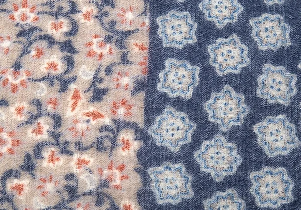 ジエッレ ミラノ for パパス プラスGIERREMILANO for Papas ＋花柄ウールストール 紺茶 K-83701_004