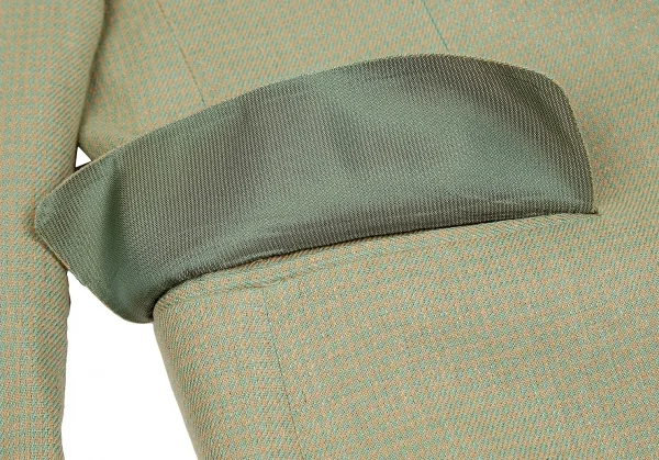 エルメネジルドゼニアErmenegildo Zegna リネンシルクパピートゥースジャケット 緑ベージュ52 K-83853_010