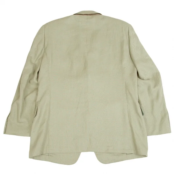 エルメネジルドゼニアErmenegildo Zegna リネンシルクパピートゥースジャケット 緑ベージュ52 K-83853_012